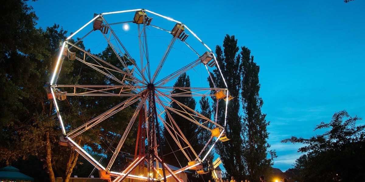 Grande roue illuminée - Visites en Périgord